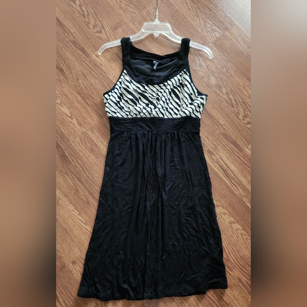 Maurices Black and White Mini Dress